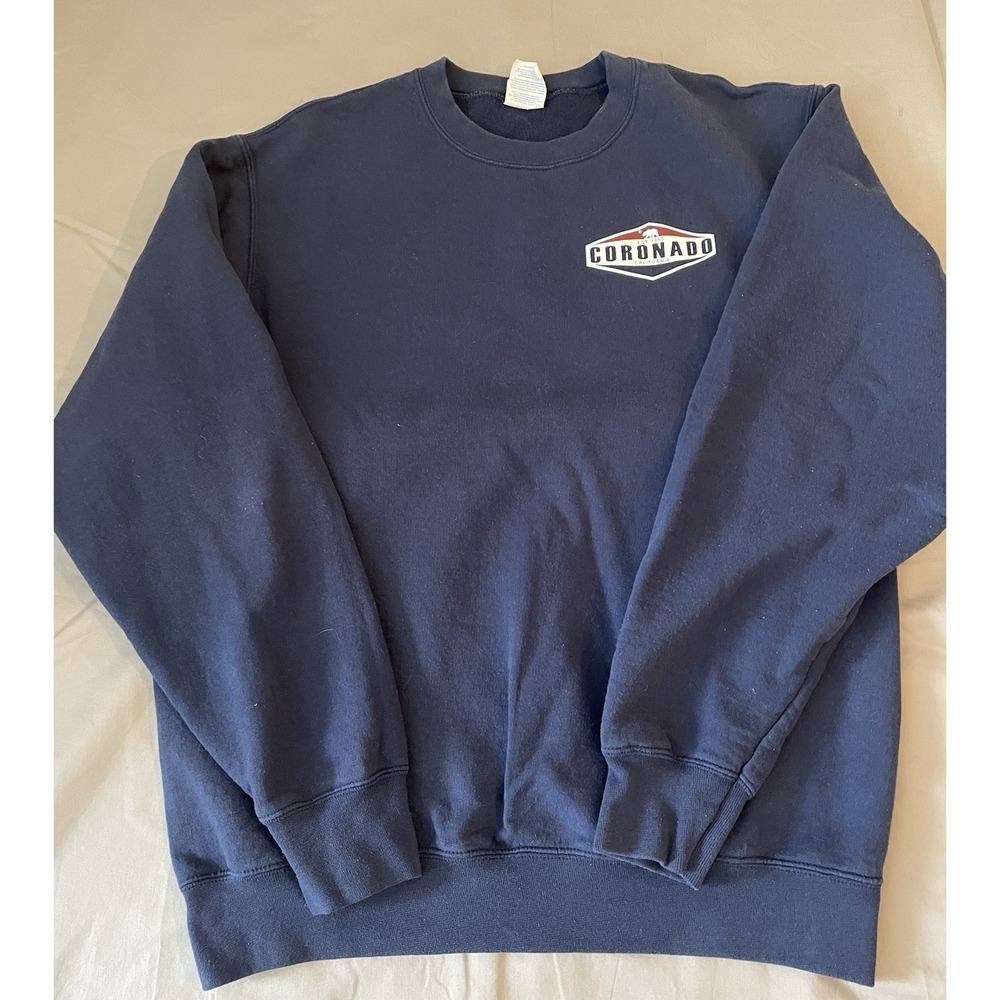 Port & Company Navy Blue Coronado Crewneck Sweatshirt M